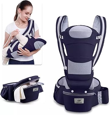 Porte-bébé avec siège taille, porte-bébé avec siège hanche pour l'allaitement, avec soutien lombaire