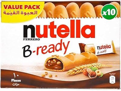Biscuit croquant nutella noisette ferrero b ready, 10 pièces