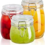 Récipients de conservation en verre avec couvercles hermétiques bocaux pour le stockage