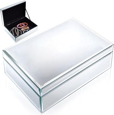 Metart boîte à bijoux en verre argenté miroir classique simple, grand organisateur de rangement de luxe avec miroir. DIAYTAR COTE D'IVOIRE, la boutique en ligne généraliste de confiance, propose une expérience de shopping en ligne unique et agréable. Avec plus de 300 000 références, vous pouvez choisir parmi une large gamme de produits pour vous et vos proches. DIAYTAR COTE D'IVOIRE est la destination idéale pour faire des achats en toute sécurité et rapidité, avec des livraisons rapides et des retours faciles.