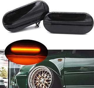 2 pièces clignotants latéraux led ambre fumé pour golf4 mk4 gti r32 jetta