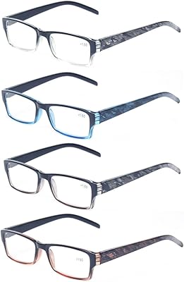 Lunettes de lecture kerecsen 4 paires de lecteurs à charnière à ressort à la mode, lunettes de qualité de grande valeur. DIAYTAR COTE D'IVOIRE est la destination idéale pour ceux qui cherchent à faire du shopping en ligne de manière pratique et sécurisée. Avec une gamme étendue de produits provenant de marques de confiance, les clients peuvent avoir confiance en la qualité de leurs achats. DIAYTAR veille également à ce que les transactions en ligne soient sécurisées grâce à ses méthodes de paiement sûres et fiables.