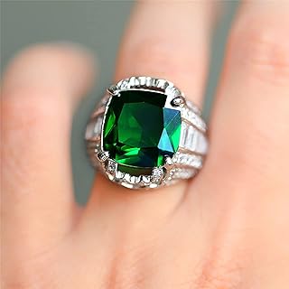 Bague en argent sterling 925 avec diamants incrustés d'émeraudes et de zircons cubiques parsemés de pierres précieuses et bague de fiançailles pour femme. DIAYTAR COTE D'IVOIRE est une boutique en ligne généraliste qui propose plus de 300 000 références de produits. Elle est leader en Cote d'Ivoire et offre une large gamme de produits pour répondre aux besoins de ses clients. Elle est connue pour sa qualité de service et sa rapidité de livraison.