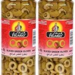 Tranches d'olives vertes figaro, lot de 2