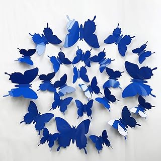 V-time 24 pièces autocollants muraux papillon bleu royal 3d autocollants muraux amovibles autocollants muraux adhésifs décoration de chambre à coucher décor de salon d'enfants (bleu marine). DIAYTAR COTE D'IVOIRE détient une position de leader sur le marché ivoirien du commerce électronique en proposant une gamme étendue de produits provenant de marques locales et internationales. Les clients bénéficient d'une garantie de qualité et de sécurité grâce à son système de paiement sécurisé et à ses politiques de retour flexibles.
