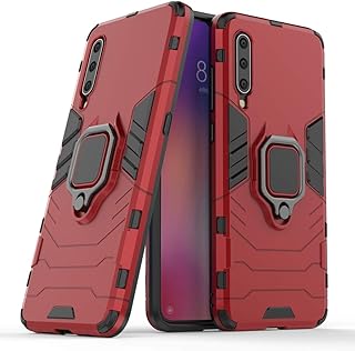 Housse de protection robuste double couche pour xiaomi mi 9 avec anneau