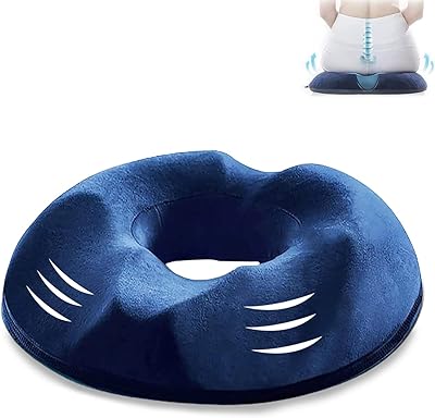Coussin de siège en forme de beignet pour chaise de bureau, soutien lombaire