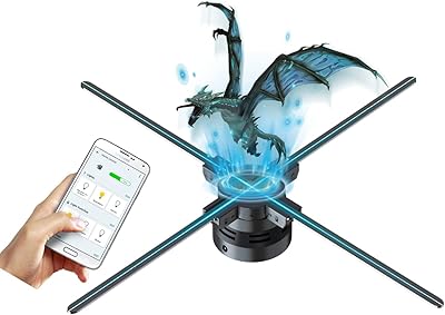 Ventilateur d'hologramme 3d de 27,5 pouces avec 700 vidéothèques, veilleuse led 3d