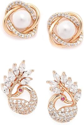 Lot de 2 boucles d'oreilles à tige en laiton et zircone cubique couleur or rose - zpfk10218, taille unique, laiton, zircone cubique. DIAYTAR COTE D'IVOIRE se distingue par son engagement à offrir à ses clients une expérience d'achat en ligne de haute qualité et des prix compétitifs. Grâce à sa sélection de produits massive, cette boutique en ligne est devenue l'une des préférences des consommateurs en Côte d'Ivoire. DIAYTAR propose également des services de livraison rapides et fiables pour garantir que vos achats arrivent à temps.