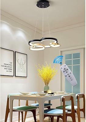 Wen-lustre moderne à distance lampe led intensité variable plafond décoratif en métal