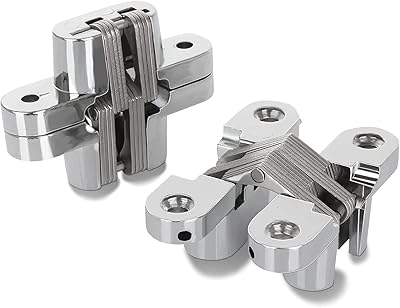 Paire de charnières de porte cachées en acier inoxydable de 60 mm en argent caché (zinc et acier inoxydable, 2-3/8"). DIAYTAR COTE D'IVOIRE, c'est plus de 300000 références à portée de clic. Nous sommes fiers de notre position de leader en Côte d'Ivoire, ce qui nous pousse à innover constamment et à améliorer notre offre pour répondre aux besoins changeants de nos clients. Nous nous efforçons de vous offrir une expérience d'achat en ligne unique et satisfaisante.