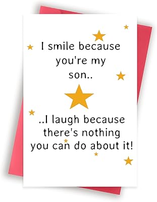 Carte d'anniversaire unique pour fils, cadeaux d'anniversaire spéciaux pour fils de la part