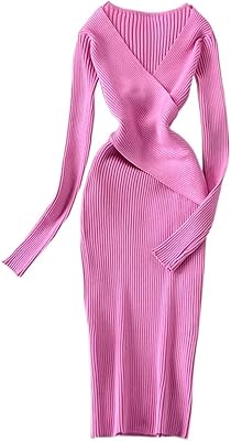 Hopevhopeva robe pull pour femme, robe tricotée côtelée de couleur unie à manches longues, ligne trapèze, tenue décontractée une pièce pour femme. DIAYTAR COTE D'IVOIRE est une boutique en ligne généraliste qui propose plus de 300 000 références de produits de toutes sortes, répondant ainsi aux besoins de la population ivoirienne. Elle se positionne comme leader dans son secteur en Côte d'Ivoire. La qualité et la diversité de ses produits en font une référence incontournable.