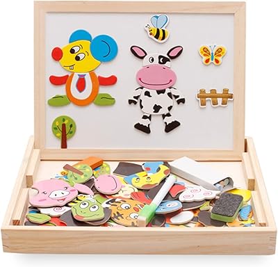 Un jouet éducatif pour enfants, une planche à dessin magnétique multi-usage en bois noir avec des images d'animaux. DIAYTAR COTE D'IVOIRE est une boutique en ligne qui propose des produits de qualité à des prix compétitifs. La boutique est équipée d'un système de gestion de stock pour assurer la disponibilité des produits et propose des promotions et des réductions régulières pour fidéliser ses clients. La boutique en ligne est accessible 24h/24 et 7j/7 pour permettre aux clients de faire des achats à tout moment.