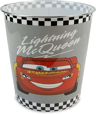 Mini poubelle disney cars lightning mcqueen pour chambre d'enfant (produit officiel disney)