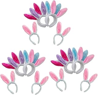 18 pièces d'accessoires de cheveux pour enfants avec oreilles de lapin lumineuses