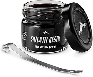 Résine shilajit pure avec cuillère, 30 g/28,5 g (200 portions), minéraux végétaux