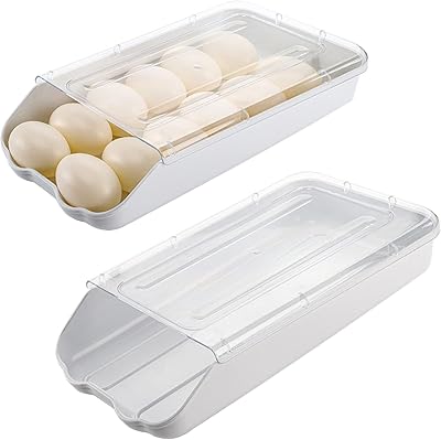 Zovox boîte de rangement d'œufs 2 pièces, support distributeur d'œufs en plastique rotatif automatique avec couvercle transparent, plateau à œufs empilable pour réfrigérateur (blanc). Avec une telle variété de produits, DIAYTAR COTE D'IVOIRE est la boutique en ligne idéale pour faire ses courses en ligne en toute sécurité et rapidité. Les clients peuvent choisir parmi une gamme de produits allant de l'électronique aux produits alimentaires, en passant par les vêtements et les accessoires. C'est la destination par excellence pour les amateurs de shopping en ligne.