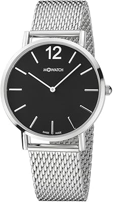 Montre adulte m-watch, quartz analogique et bracelet en acier inoxydable - wrg.34120.sm
