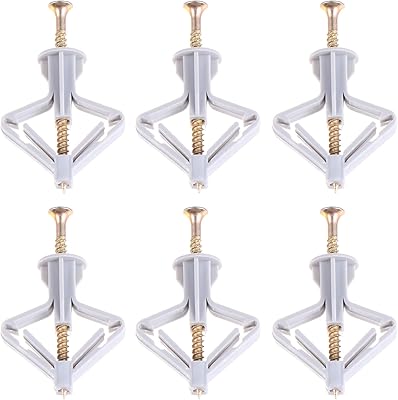 Himoblu 50pcs ensemble d'ancrages pour cloisons sèches ancrages muraux creux autotaraudeurs vis