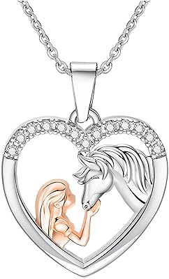 Collier cheval en argent pour filles - pendentif coeur d'amour en acier inoxydable assorti à des zircons cubiques, anniversaire, noël, fête des mères, bijoux cheval pour femmes. Avec plus de 300000 références, DIAYTAR COTE D'IVOIRE est la boutique en ligne idéale pour les habitants de Cote d'Ivoire. La boutique propose une grande variété de produits, allant des produits de maison aux vêtements et accessoires de mode. L'équipe de DIAYTAR COTE D'IVOIRE s'assure de la satisfaction des clients.