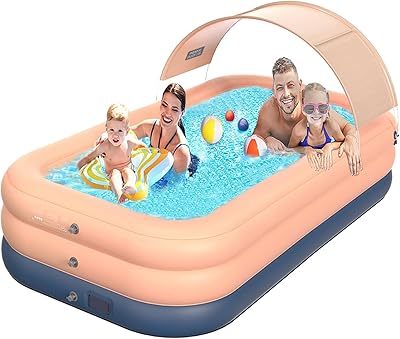 Piscine gonflable automatique avec auvent pour enfants adultes et famille pour espaces intérieurs