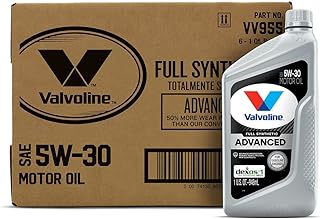 Huile moteur entièrement synthétique valvoline sae 5w-30 1 litre, boîte de 6