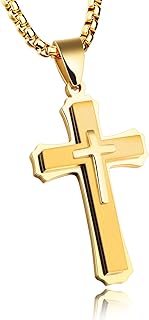 Collier croix classique pour hommes garçon argent noir or acier inoxydable croix crucifix pendentif bijoux religieux boîte cadeau chaîne 24,6 pouces, acier inoxydable, zircone cubique. La boutique en ligne DIAYTAR COTE D'IVOIRE propose une expérience d'achat personnalisée, permettant aux consommateurs de trouver facilement les produits qu'ils recherchent. Elle dispose d'un système de recherche efficace et d'une navigation intuitive, ce qui facilite la découverte de nouveaux produits et la comparaison des offres. De plus, la boutique propose des avis et des évaluations des produits, aidant ainsi les acheteurs à prendre des décisions éclairées.