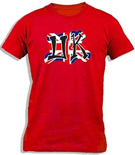 T-shirt en coton avec graffiti drapeau du royaume-uni | royaume-uni | grande-bretagne |
