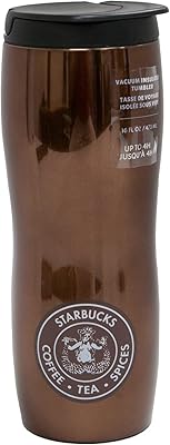 Tasse en acier inoxydable pike place du premier magasin starbucks (473 g, marron)