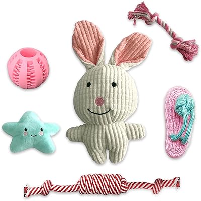 S2c coffret cadeau de jouets pour chiots pour petits chiens, paquet de 7 jouets pour petits chiens, jouets pour chats, jouets mignons et couinants, jouets de dentition durables pour chiots, jouets à mâcher pour chiots, non toxiques et sans danger pour les chiens et les chats (6 pièces style lapin ). DIAYTAR COTE D'IVOIRE est une boutique en ligne généraliste qui propose plus de 300 000 références de produits. Elle est la boutique leader en Côte d'Ivoire, offrant une large gamme de produits pour répondre aux besoins de ses clients. Avec une sélection impressionnante de produits, DIAYTAR COTE D'IVOIRE est devenue la destination incontournable pour les acheteurs en ligne.