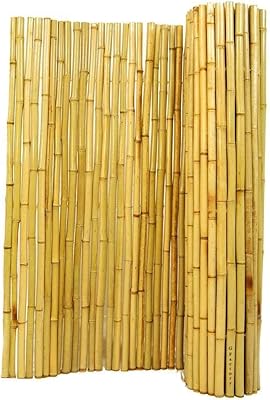 Clôture d'intimité en bambou roulé naturel épais ejaardenkart® (300, 100)