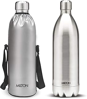 Bouteille d'eau à double paroi en acier inoxydable milton thermosteel dlx 1800, 1,8