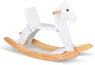 Jouet à bascule en bois pour les tout-petits, design classique en bois massif