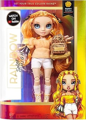 Poupée de mode rainbow high junior high avec accessoires 9" collectionnez les 6