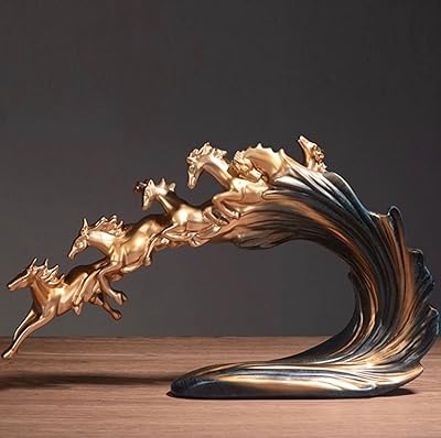 Statue de cheval de décoration d'intérieur, étagère murale pour la décoration du salon