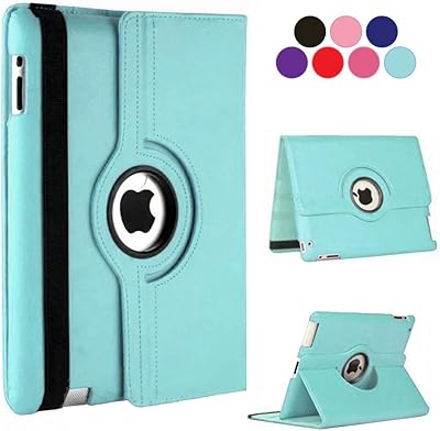 Awh étui en cuir intelligent pliable avec support rotatif à 360 degrés
