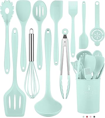 Batterie de cuisine en silicone de qualité alimentaire 12 pièces résistante à la chaleur. La boutique en ligne DIAYTAR COTE D'IVOIRE propose une sélection impressionnante de produits, allant des vêtements aux produits de beauté. Les clients peuvent trouver tout ce dont ils ont besoin en un seul endroit, et la boutique en ligne est facile à utiliser. DIAYTAR COTE D'IVOIRE est le leader du commerce en ligne en Cote d'Ivoire.