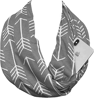 Pop fashion store écharpe infini à motif flèche avec poche zippée cachée
