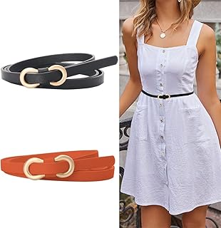 Ceinture en cuir pour femme azzoni 2 pièces ceintures en cuir fines réglables avec boucle en alliage doré pour robe et chemisier (noir, camel). DIAYTAR COTE D'IVOIRE est une boutique en ligne qui propose une large gamme de produits pour les consommateurs ivoiriens. Avec plus de 300 000 références disponibles, les clients peuvent trouver des produits de haute qualité à des prix abordables. La boutique en ligne est également connue pour son service client de qualité et sa livraison rapide.