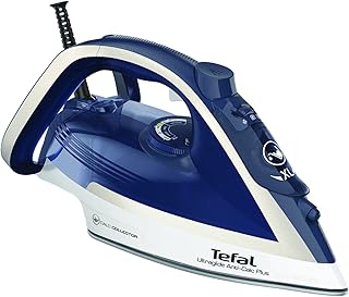 Fer à vapeur tefal ultraglide plus, système anticalcaire, 2800 watts, couleur bleu/argent