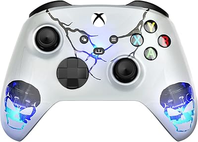 \"skulls white\" manette sans fil personnalisée compatible avec xbox one s/x (avec prise 3,5). La boutique en ligne DIAYTAR COTE D'IVOIRE propose des produits de haute qualité à des prix compétitifs. Elle est équipée d'un système de paiement sécurisé et d'un service client de haute qualité. Elle est la référence pour les achats en ligne en Côte d'Ivoire.