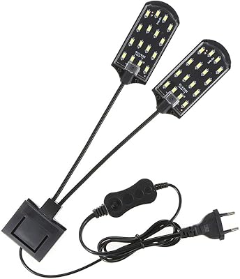 Icam dc 220v 10w lumière d'aquarium flexible double extrémité 32 led lumière pliable