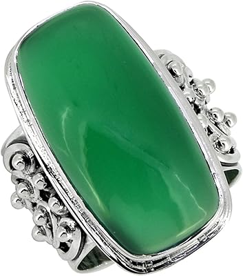 Bague de créateur en argent sterling 925 massif avec onyx vert. La boutique en ligne DIAYTAR COTE D'IVOIRE permet à ses clients de bénéficier d'une expérience d'achat en ligne confortable et sécurisée. Elle dispose d'un système de paiement fiable et d'une livraison rapide pour que les clients reçoivent leurs commandes dans les délais impartis. C'est un choix de confiance pour les ivoiriens.