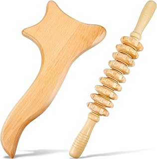 2 pièces outils de massage en bois planche gua sha grattoir en bois