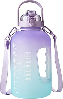 Grande bouteille d'eau de motivation de 2 l-64 oz avec marqueurs de temps et paille. DIAYTAR COTE D'IVOIRE mise sur la satisfaction client en proposant des services de livraison rapides et fiables. Elle garantit également la sécurité des transactions en ligne, offrant ainsi une garantie de qualité à ses clients.