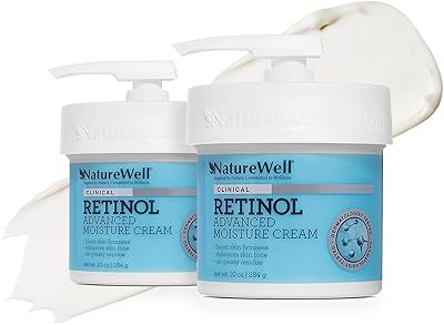 Crème hydratante naturewell advanced retinol pour le visage et le corps, paquet