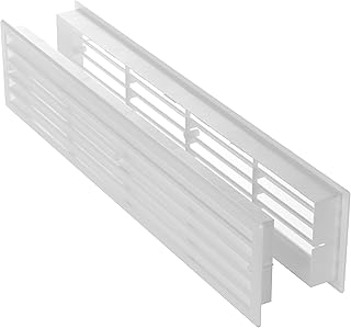 Grille de ventilation en plastique blanc 450 x 92 mm grille