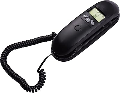 Support mural pour téléphone fixe avec mini cordon à charnières avec affichage