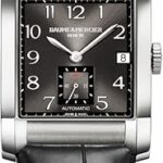 Montre automatique pour homme hampton avec cadran noir, affichage analogique et bracelet